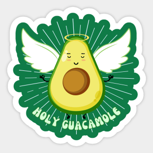 Cute Avocado Kawaii Holy Guacamole Sticker